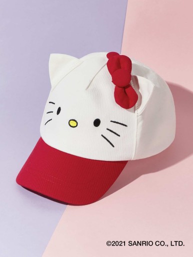 SHEIN X Hello Kitty and Friends Girls Cartoon Baseball Cap