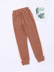 Girls Contrast Panel Sweatpants