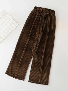 Girls Elastic Waist Wide Leg Pants