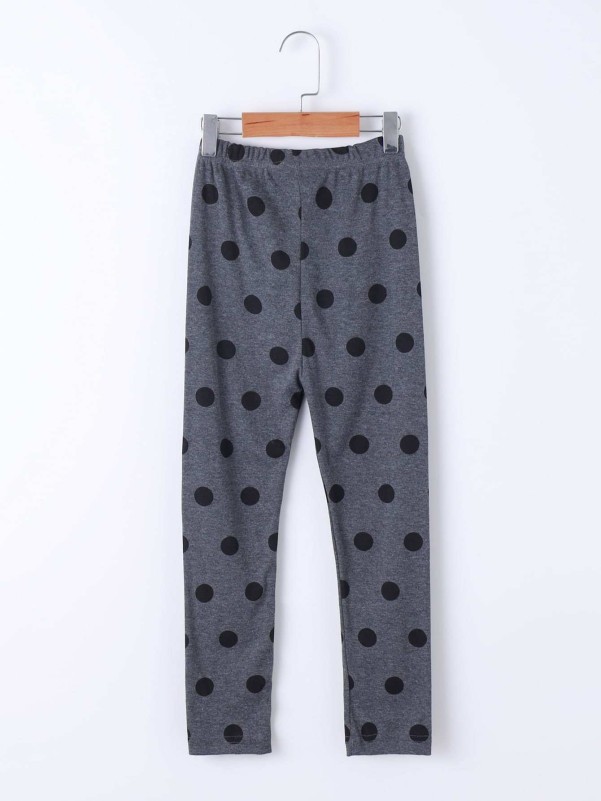 Girls Polka Dot Print Leggings