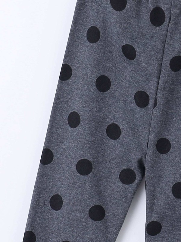 Girls Polka Dot Print Leggings