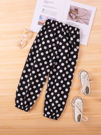 Girls Polka Dot Sweatpants