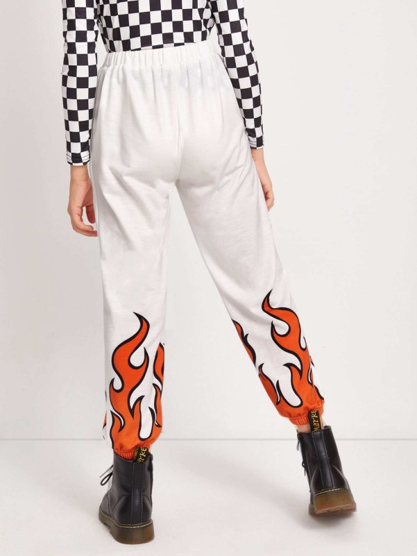 Fire discount print joggers