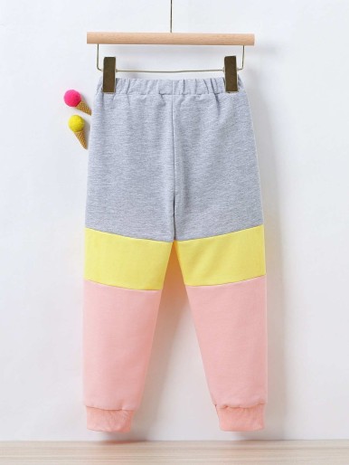 Toddler Girls Color Block Sweatpants