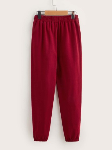 SHEIN Boys Letter Applique Track Pants