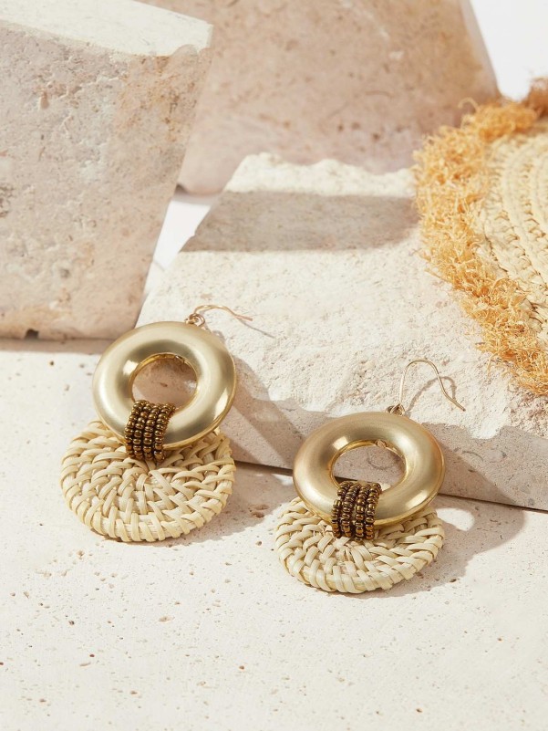 Round Drop Earrings