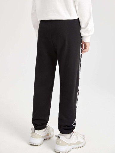 SHEIN Boys Contrast Antler Print Tape Drawstring Waist Sweatpants