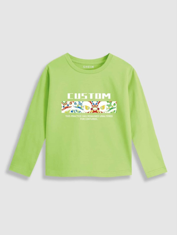 Toddler Girls Slogan & Cartoon Lion Print Tee