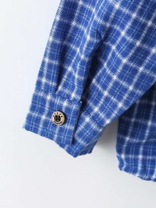 Boys Plaid Print Pocket Front Button Up Shirt