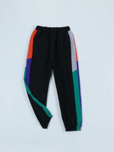 Girls Contrast Panel Joggers