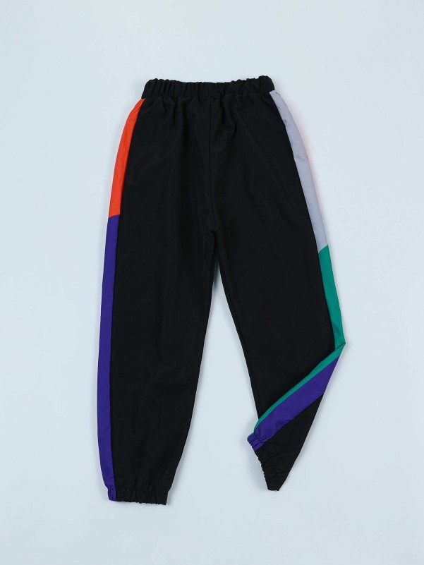 Girls Contrast Panel Joggers