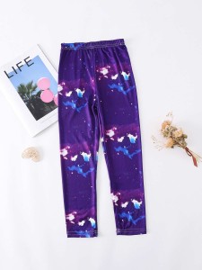 Girls Galaxy Print Leggings