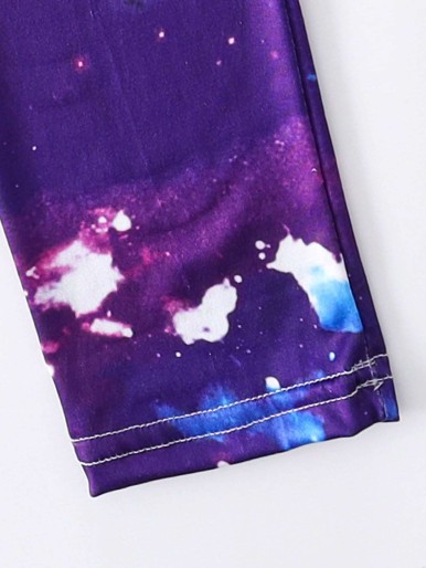 Girls Galaxy Print Leggings