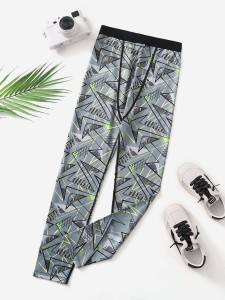 Girls Geo Print Active Leggings