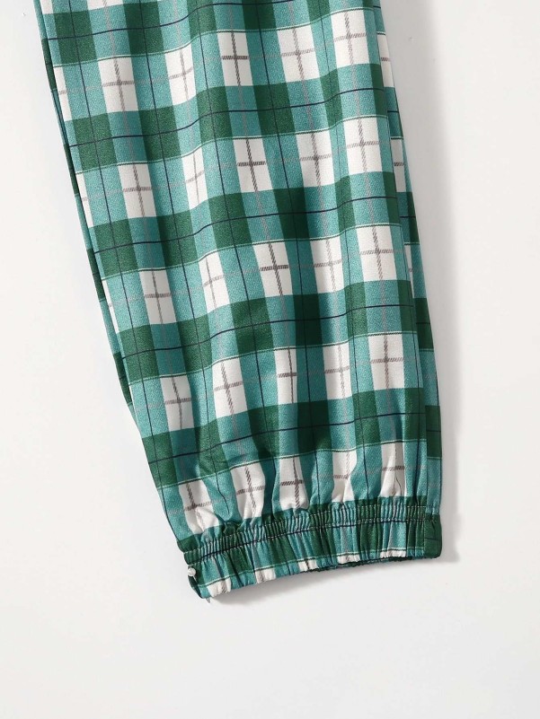 Girls Plaid Elastic Waist Pants