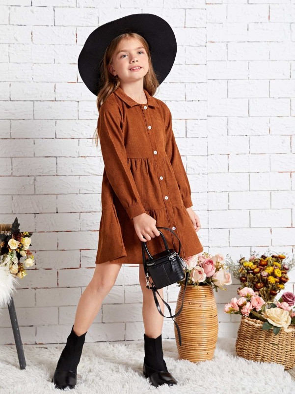 Corduroy smock dress sale