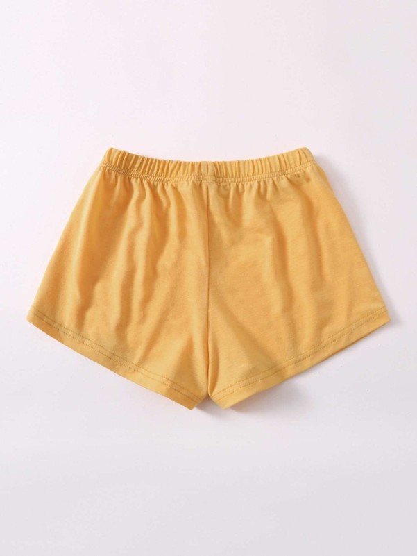 Girls Solid Track Shorts