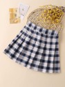 Girls Tartan Pleated Skirt