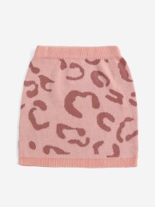 Plus Graphic Pattern Knit Skirt