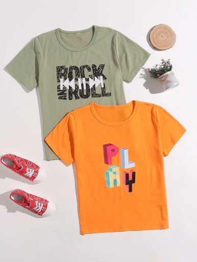 Boys 2pack Letter Graphic Tee
