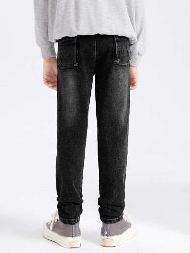 Boys Cat Scratch Bleach Wash Jeans