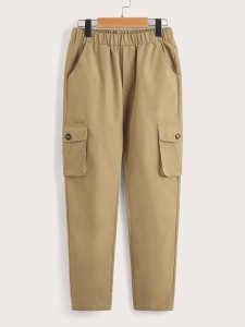 SHEIN Boys Flap Pocket Cargo Pants