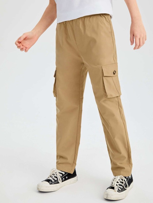 SHEIN Boys Flap Pocket Cargo Pants