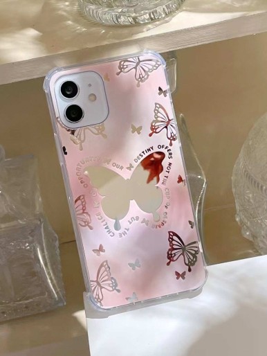 Butterfly Pattern Mirror Phone Case