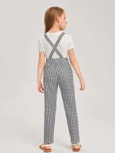 Girls Allover Print Suspender Jumpsuit Without Top