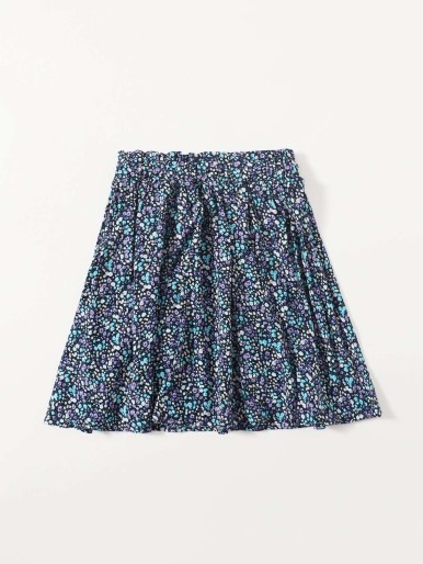 Girls Ditsy Floral Paper Bag Waist Skirt