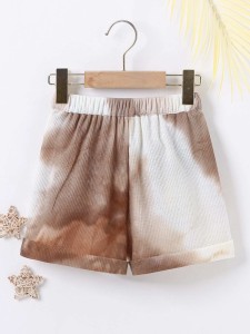 Girls Tie Dye Slant Pocket Shorts