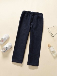 Toddler Girls Corduroy Color-block Straight Leg Pants