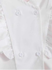 Ruffled double-breasted blouse for little girls