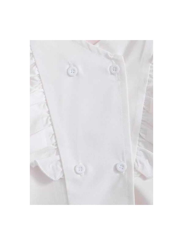 Ruffled double-breasted blouse for little girls