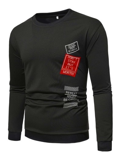 Men Slogan Graphic Sweatshirt