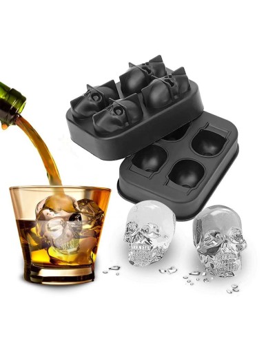 1pc Four Cavity Cup Shaped Ice Cube Tray Silicone Ice Mold For