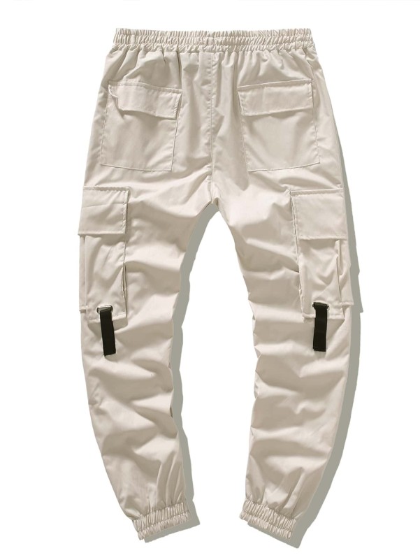 Men Side Flap Pocket Cargo Pants