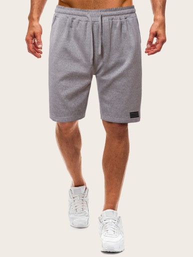 Guys Stripe Drawstring Athletic Shorts