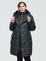 Astrid Plus Zip Up Hooded Puffer Coat