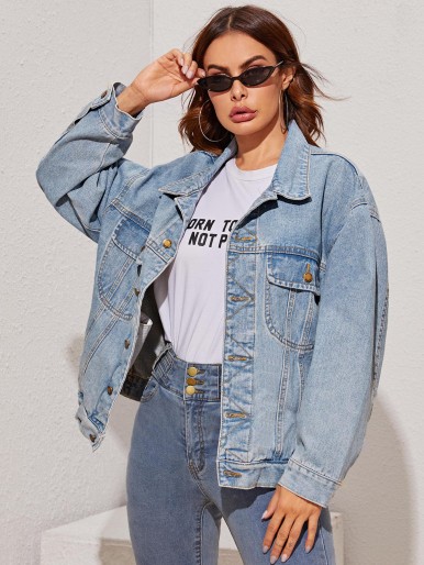 Wash Single Breasted Denim Trucker Jacket