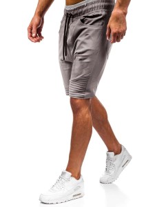 Men Locomotive Pleats Drawstring Bermuda Athletic Shorts