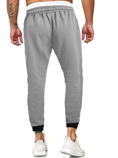 Men Cut And Sew Panel Drawstring Waist Sweatpants