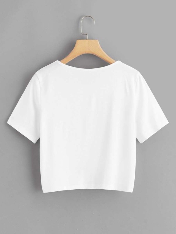 Plus Knot Hem Solid Tee