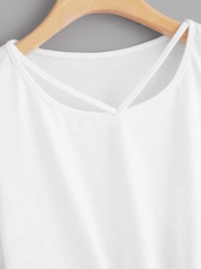 Plus Knot Hem Solid Tee