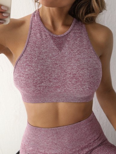 Racer Back Cut Out Sports Bra