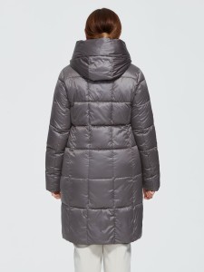 Astrid Plus Zip Up Hooded Puffer Coat