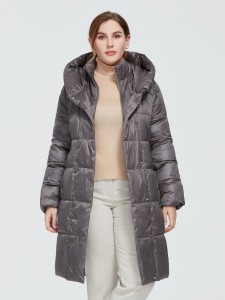 Astrid Plus Zip Up Hooded Puffer Coat