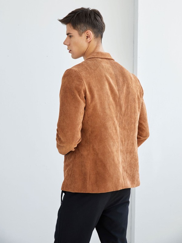 SHEIN Men Single Breasted Corduroy Blazer