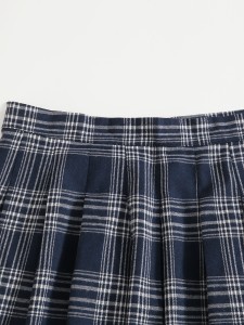 Plus Plaid Print Pleated Skirt