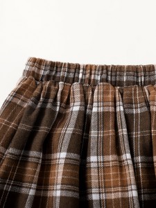 SHEIN Girls Elastic Waist Tartan Skirt